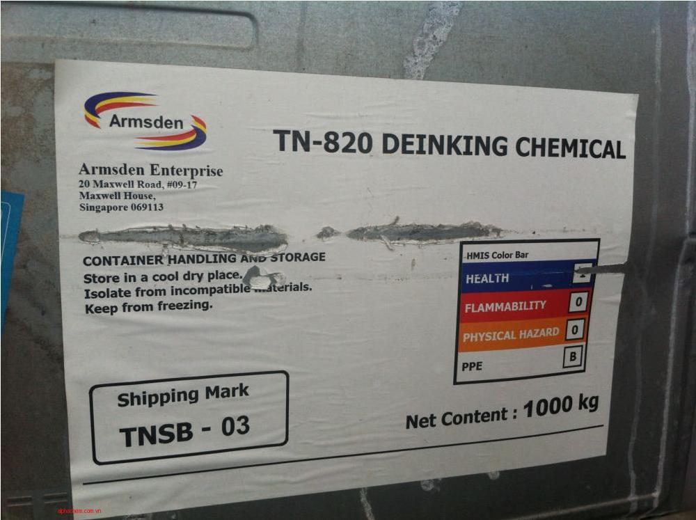 Chất khử mực TN-820; 1000kg/thùng